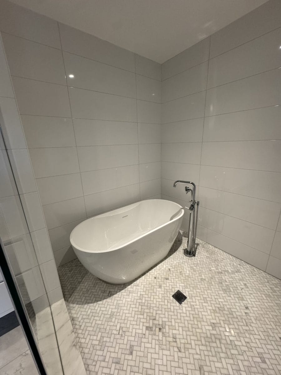 Bathroom renovation by High Pace Construction, featured in Westwood Living