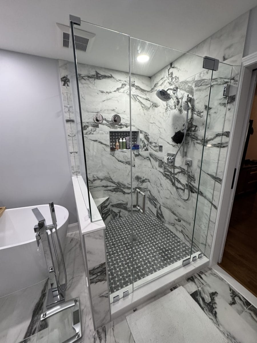 Bathroom renovation by High Pace Construction, featured in Westwood Living