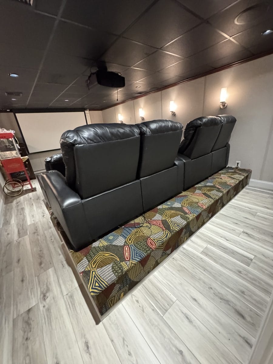 Finished basement by High Pace Construction, featured in Westwood Living