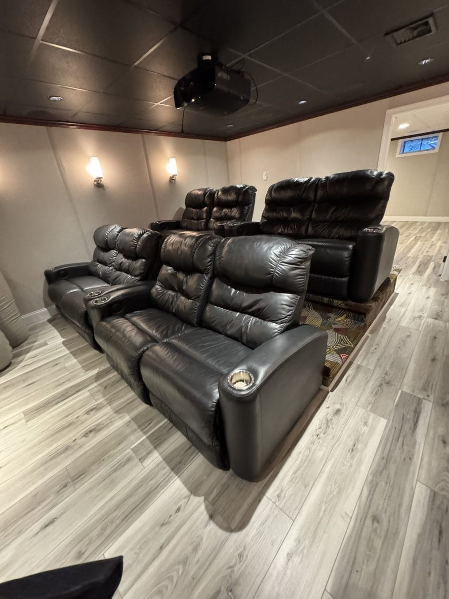Finished basement by High Pace Construction, featured in Westwood Living