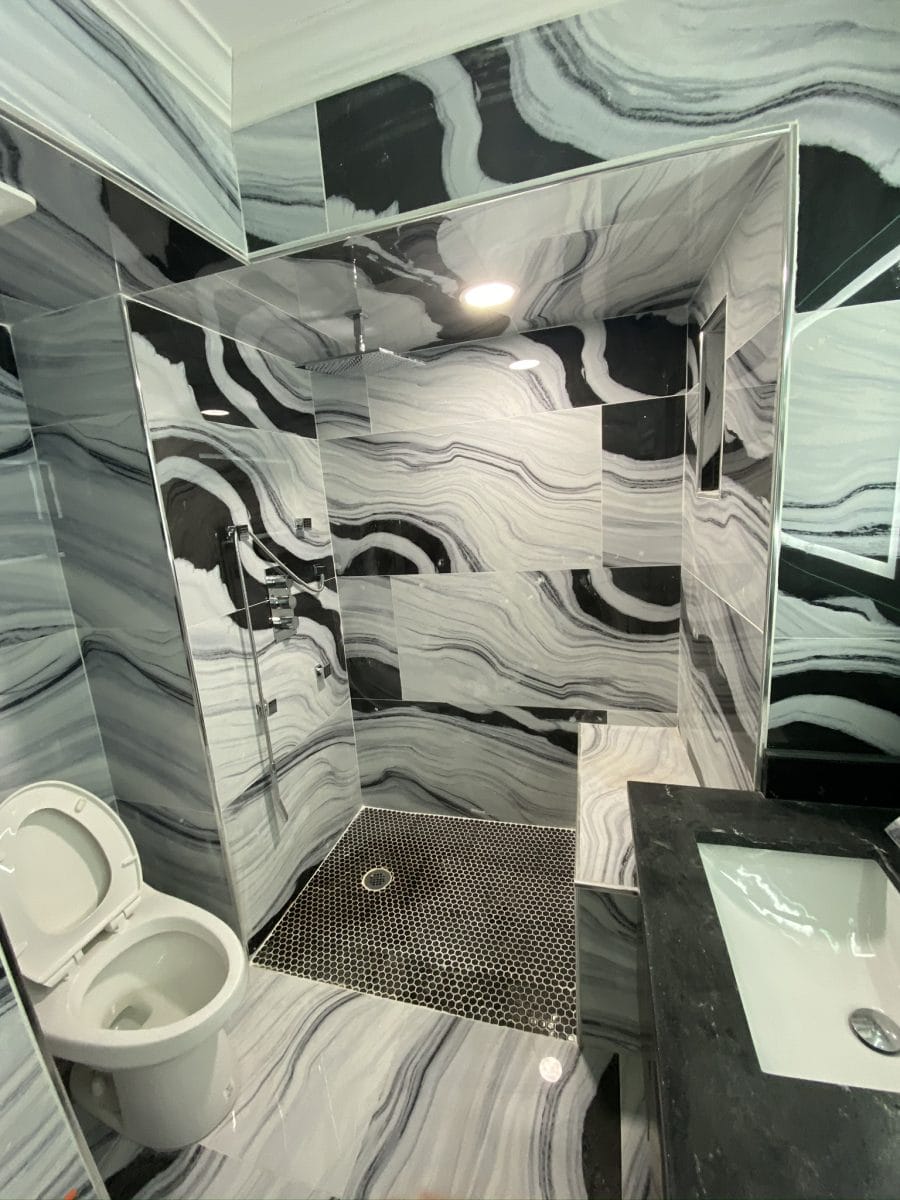 Utility installation by High Pace Construction, featured in Westwood Living