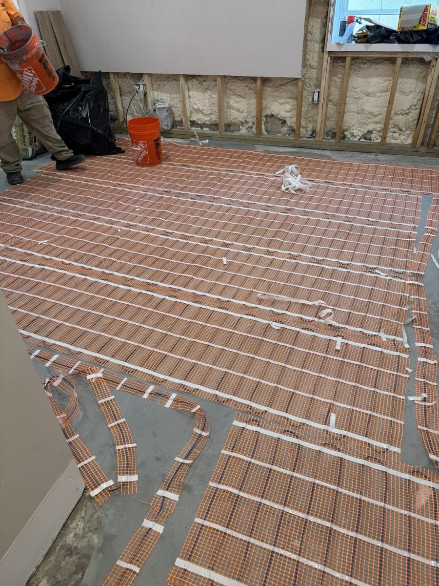 Flooring installation by High Pace Construction, featured in Westwood Living