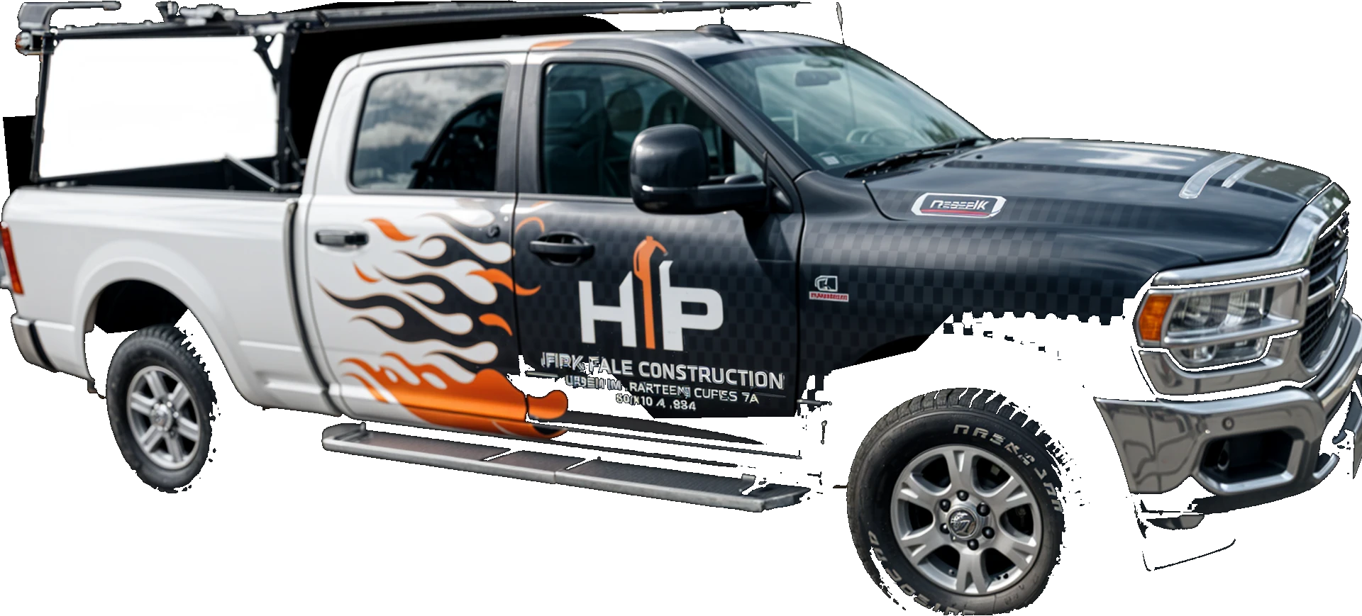 High Pace Construction branded work truck