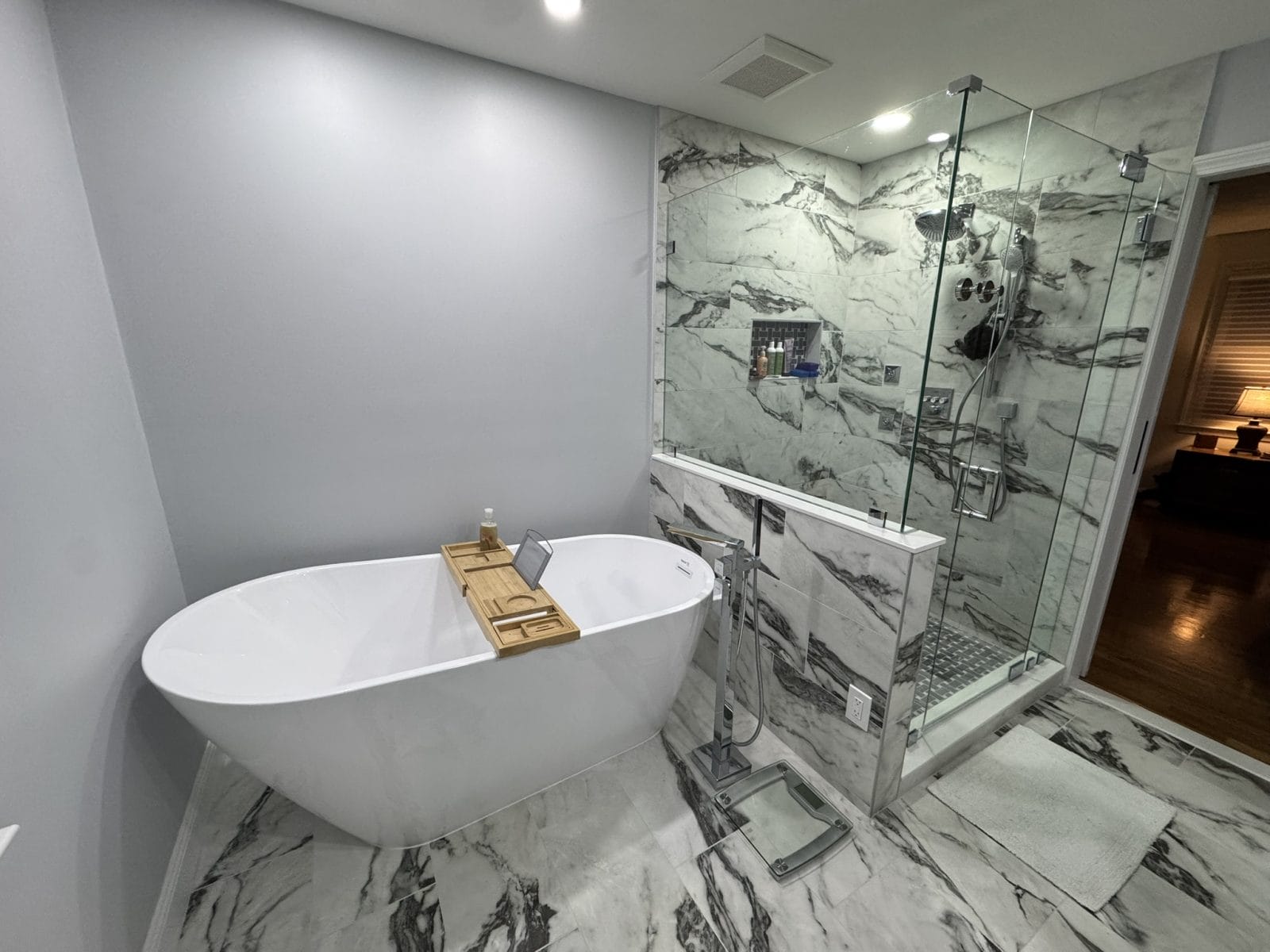 Bathroom renovation by High Pace Construction, featured in Westwood Living
