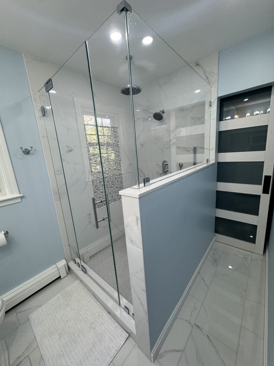 Bathroom renovation by High Pace Construction, featured in Westwood Living