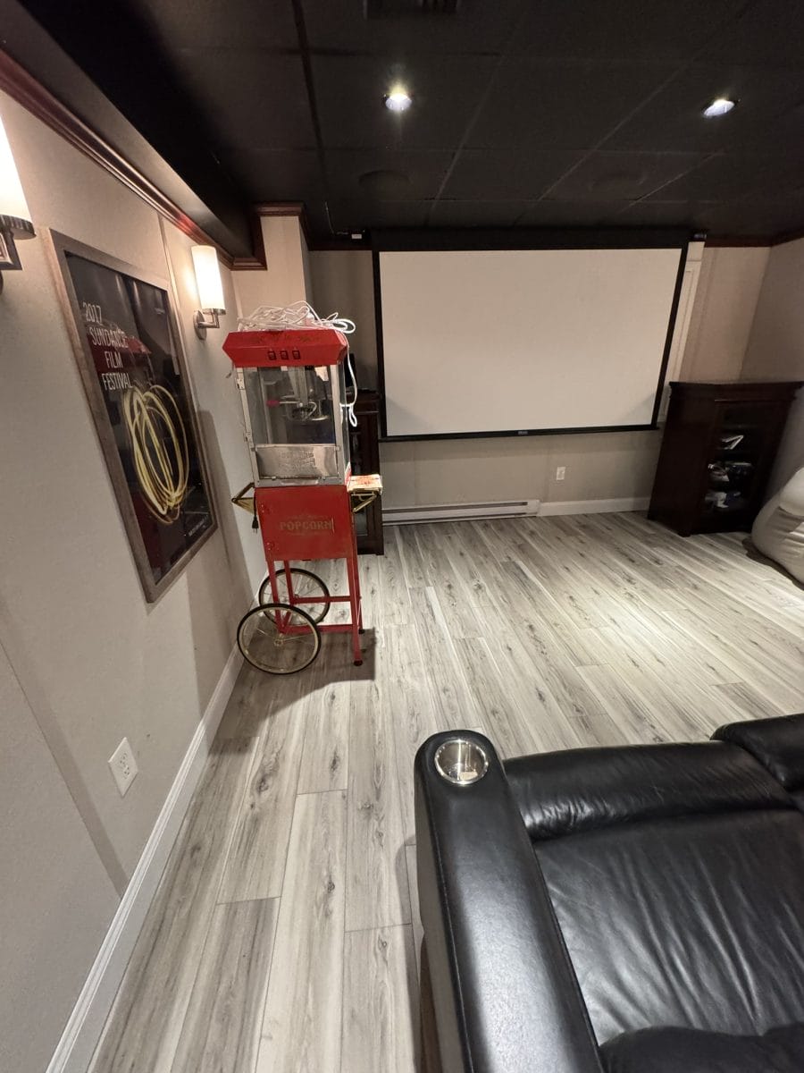 Finished basement by High Pace Construction, featured in Westwood Living