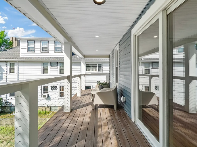 After — covered porch with seating