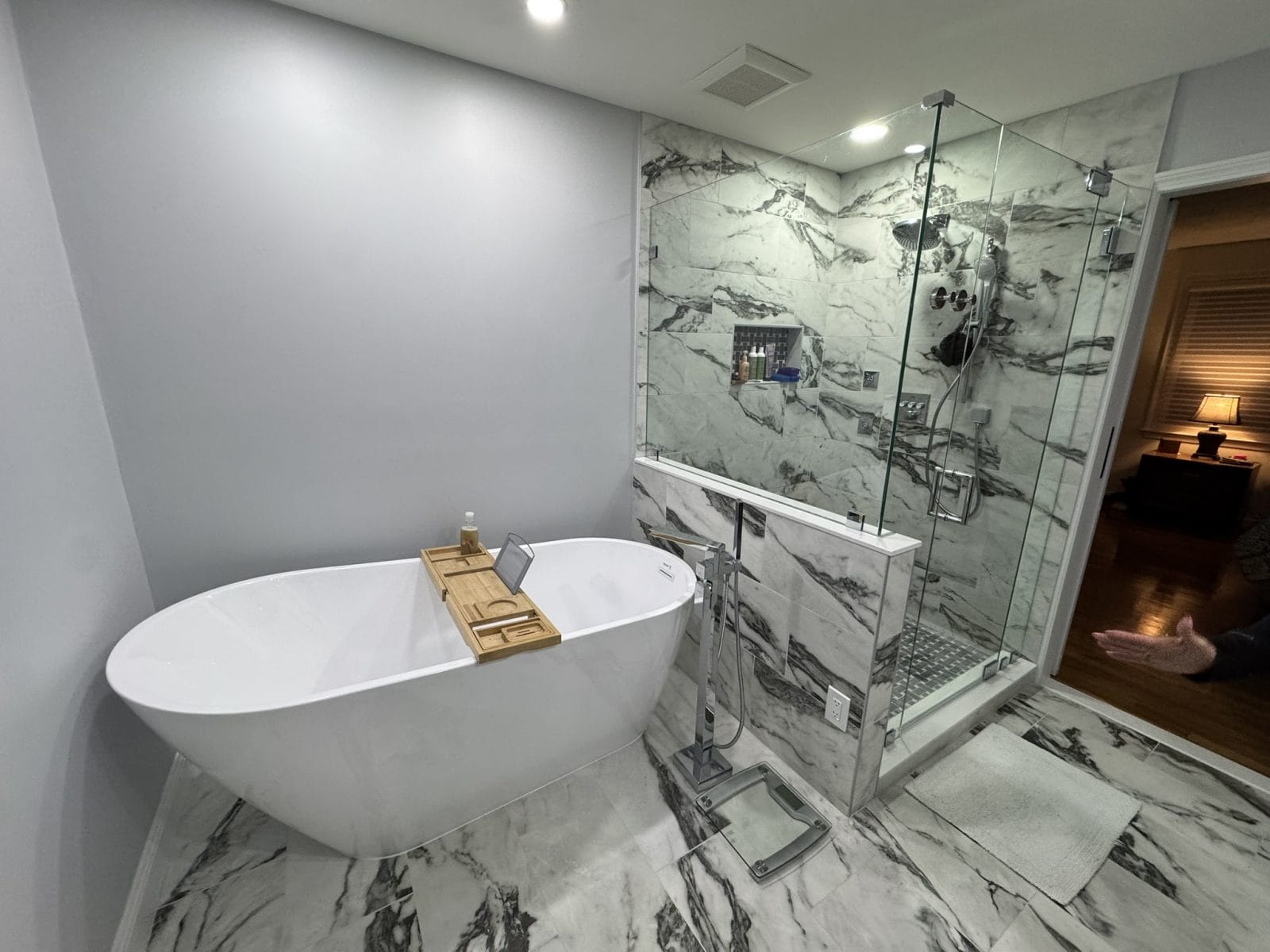 Bathroom renovation by High Pace Construction, featured in Westwood Living