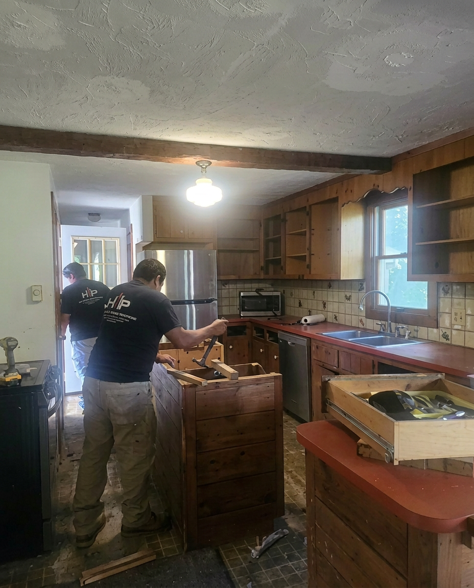 High Pace crew working on a kitchen renovation